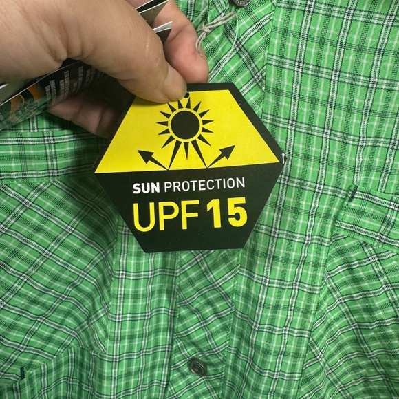 McKinley Plaid Shirts Mens Size XL Lot of 2 Blue Green Hiking Short Sleeve NWT - Picture 6 of 16